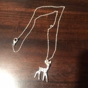 Diamond Deer Necklace